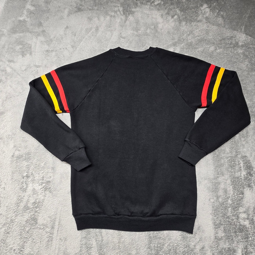 Vintage Disney Character Fashions Mickey Mouse Sweatshirt Medium Black Striped - Picture 5 of 13